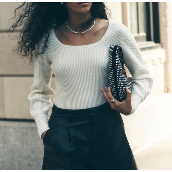 New With Defects Madewell The Tennis Collection Bezel Crystal Necklace Silver - Picture 3 of 6